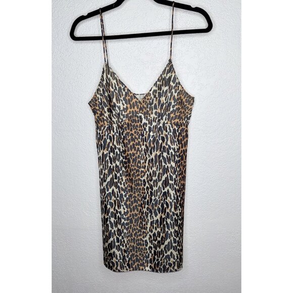 Vanity Fair Vintage Animal Cheetah Night Gown Nylon Medium Lingerie Sexy F1 - Picture 1 of 7